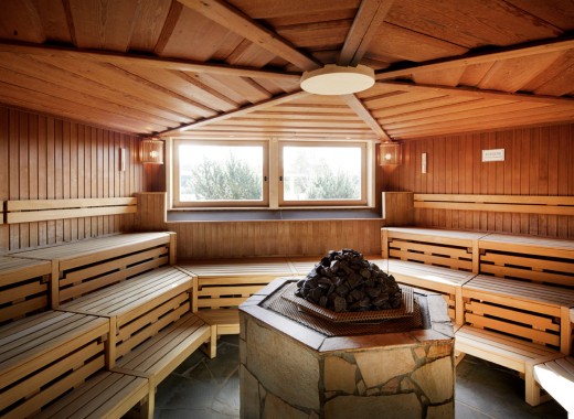 Bille Bad Ausklapper Finnische Sauna