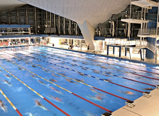 Alster-Schwimmhalle Ausklapper Sprunganlage oben